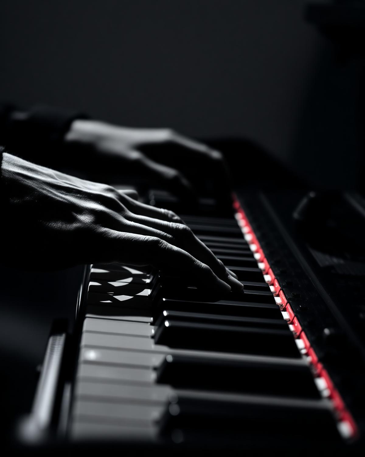 Asheville musician Dan Signor performing at the piano